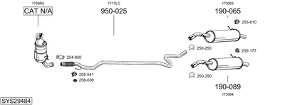 Sistema de gases de escape Peugeot 207
