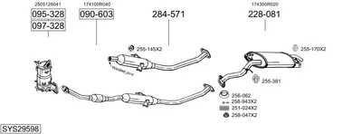 Sistema de gases de escape Toyota COROLLA Verso