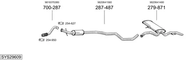 Sistema de gases de escape Vauxhall GRANDLAND X / GRANDLAND