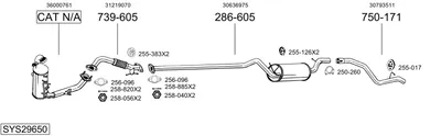 Sistema de gases de escape Volvo V50