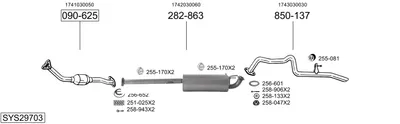 Sistema de gases de escape Toyota LAND CRUISER PRADO