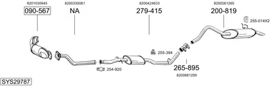 Sistema de gases de escape Renault KANGOO Express