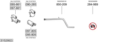 Sistema de gases de escape Skoda OCTAVIA III Combi