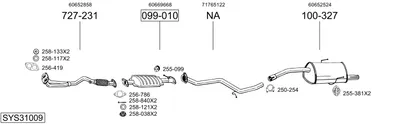 Sistema de gases de escape Alfa Romeo 156