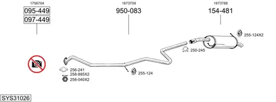Sistema de gases de escape Ford FIESTA VI Van