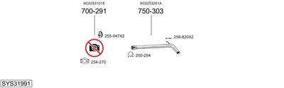 Sistema de gases de escape Skoda FABIA III Praktik