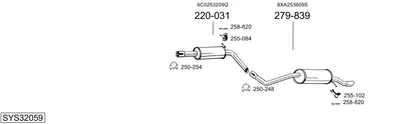 Sistema de gases de escape Audi A1
