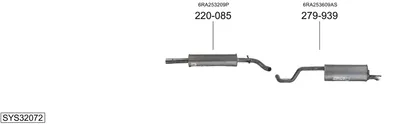 Sistema de gases de escape Skoda RAPID Spaceback