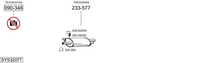 Sistema de gases de escape Vw TRANSPORTER T6 / CARAVELLE T6 Bus