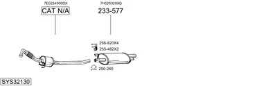 Sistema de gases de escape Vw TRANSPORTER T5 Bus