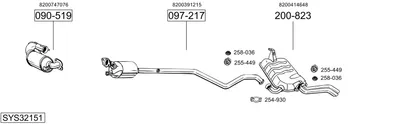 Sistema de gases de escape Renault LAGUNA II