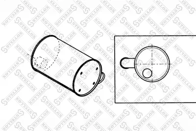 Silenciador central/posterior STELLOX 82-03010-SX