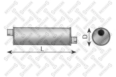 Silenciador central/posterior STELLOX 82-03081-SX