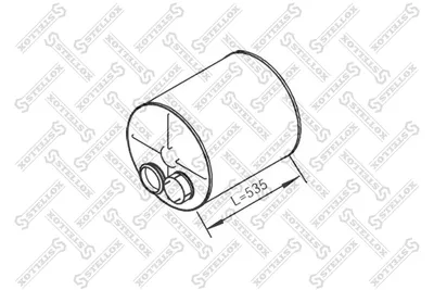 Silenciador central/posterior STELLOX 82-03084-SX