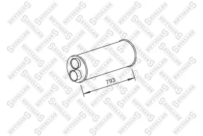 Silenciador central/posterior STELLOX 82-03097-SX