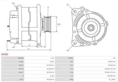 Alternador Citroën C8 · Citroën C4 Coupe · Citroën C4 I