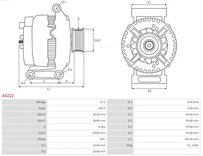 Alternador Mercedes-Benz S-CLASS · Mercedes-Benz C-CLASS · Mercedes-Benz C-CLASS Coupe