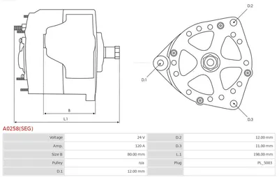 Alternador AS-PL A0258(SEG)