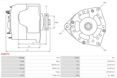 Alternador AS-PL A0827S