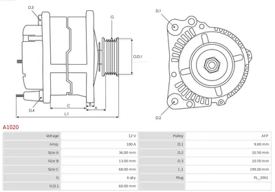 Alternador Opel MERIVA A MPV · Opel ASTRA H · Opel ASTRA H Estate