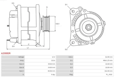 Alternador Nissan MAXIMA / MAXIMA QX IV · Nissan MAXIMA / MAXIMA QX V · Nissan MAXIMA / MAXIMA QX IV Station Wagon
