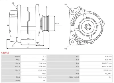 Alternador Audi A8 D3 · Vw PHAETON