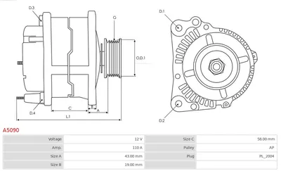 Alternador Kia CARNIVAL I · Kia CARNIVAL II