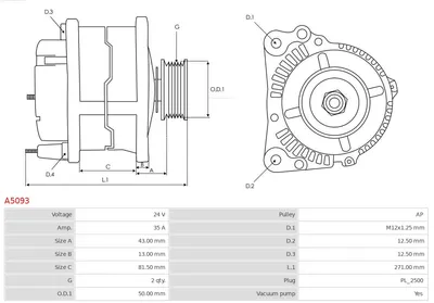 Alternador AS-PL A5093