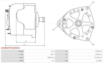 Alternador AS-PL A5588(MITSUBISHI)
