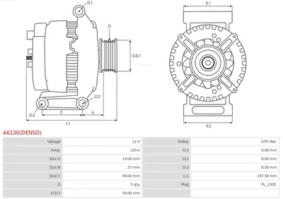 Alternador Alfa Romeo MITO · Alfa Romeo GIULIETTA · Alfa Romeo GIULIETTA Hatchback Van