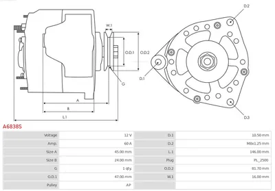Alternador AS-PL A6838S