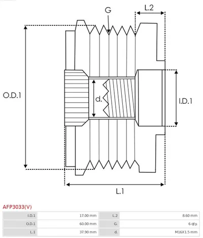 Rueda libre alternador Hyundai SONATA V · Hyundai ix35 · Kia MAGENTIS II