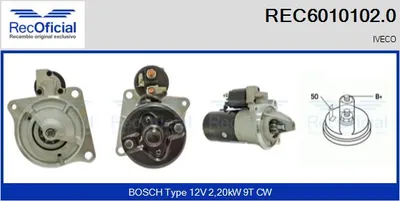 Motor de arranque Iveco DAILY I Van · Iveco DAILY I Platform/Chassis · Iveco DAILY II Platform/Chassis