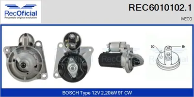 Motor de arranque Iveco DAILY I Van · Iveco DAILY I Platform/Chassis · Iveco DAILY II Platform/Chassis