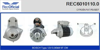 Motor de arranque Peugeot J5 Bus · Citroën C25 Bus · Peugeot 504