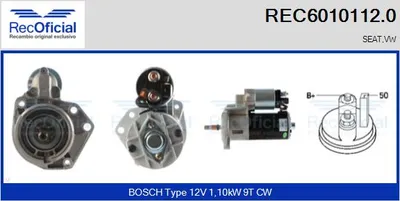 Motor de arranque Seat CORDOBA · Vw POLO III · Vw GOLF III