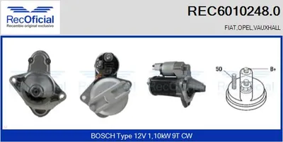 Motor de arranque Fiat STILO · Fiat STILO Multi Wagon · Opel CORSA D