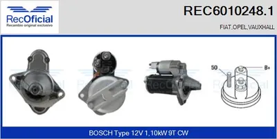 Motor de arranque Fiat STILO · Fiat STILO Multi Wagon · Opel CORSA D