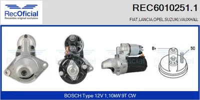 Motor de arranque Fiat PUNTO · Opel AGILA · Opel CORSA C