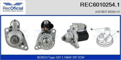 Motor de arranque Vw TOURAN · Audi A3 · Vw GOLF V