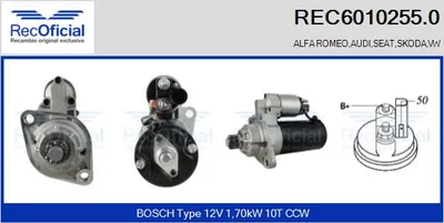 Motor de arranque Skoda FABIA I · Vw POLO IV · Seat IBIZA III