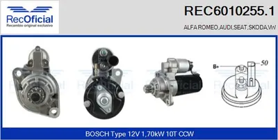 Motor de arranque Skoda FABIA I · Vw POLO IV · Seat IBIZA III
