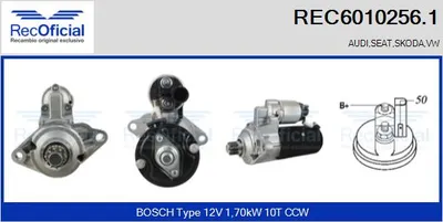 Motor de arranque Vw GOLF IV · Vw NEW BEETLE · Audi TT