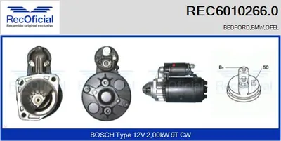 Motor de arranque Opel REKORD E Estate · Opel REKORD E · Bmw 3 Touring