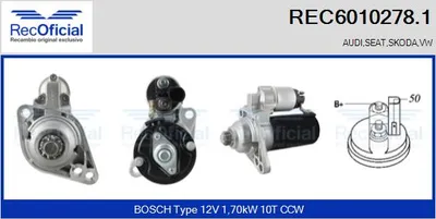Motor de arranque Skoda FABIA I · Skoda FABIA I Combi · Skoda FABIA I Saloon