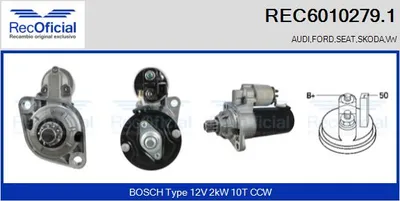 Motor de arranque Vw SHARAN · Ford GALAXY I · Audi A3
