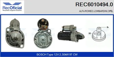Motor de arranque Opel SENATOR A · Alfa Romeo ALFETTA