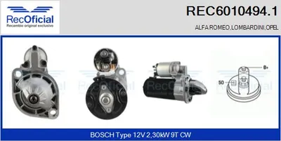 Motor de arranque Opel SENATOR A · Alfa Romeo ALFETTA