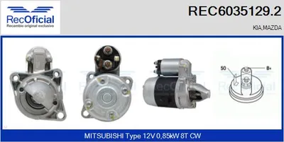Motor de arranque Mazda XEDOS 6 · Mazda 323 C V · Mazda 323 F V