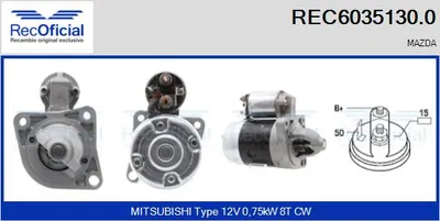 Motor de arranque Mazda E Bus · Mazda 323 II Saloon · Mazda 626 II